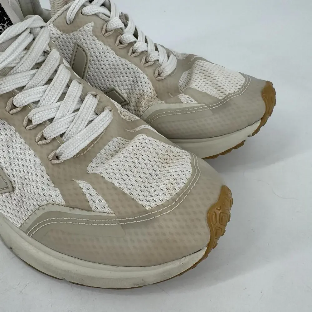 Veja Womens White and Beige Athletic Sneakers